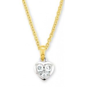 Collier coeur diamants