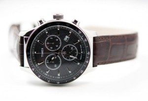 Montre chronographe bracelet cuir