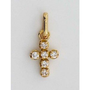 Pendentif croix catholique Oxyde de zirconium