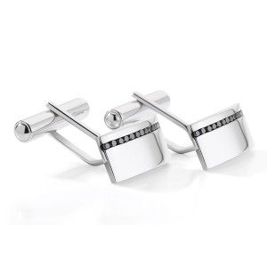 Boutons de manchettes or blanc