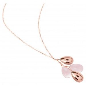 collier quartz rose or rose